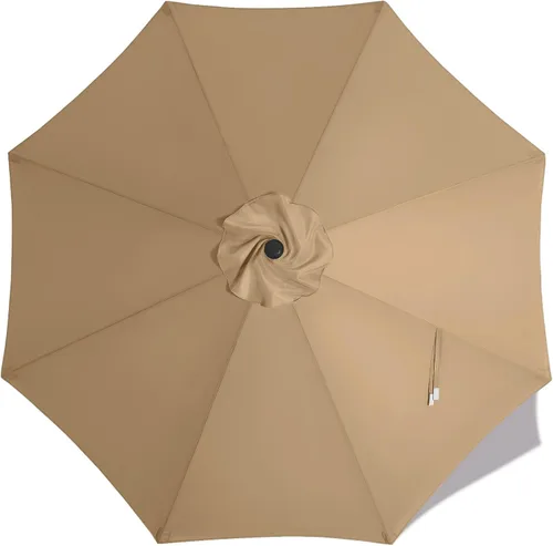 Vista 55 de MASTERCANOPY - Sombrilla de patio de 7.5 pies con toldo de repuesto de 6 varillas - Beige, solo toldo de repuesto