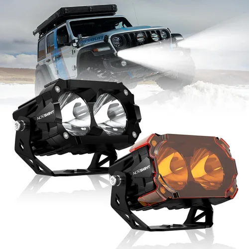 Vista 11 de NOVSIGHT Luces LED Pods Luces de Conducción - 2'' con 8 Modos de Luz 2 Tipos de Soportes, Impermeable Fuera de Carretera LED Light Pod