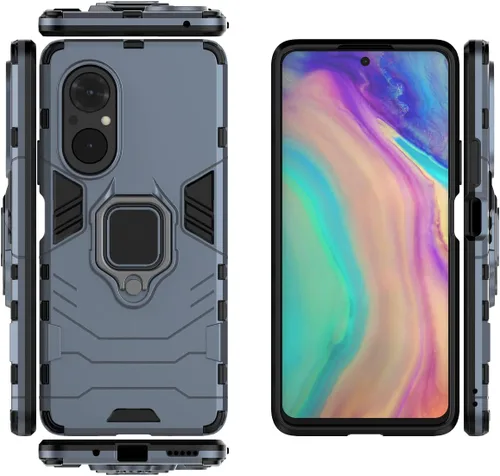 Vista 6 de Funda para Honor 50 SE, soporte magnético para coche para Huawei Nova 9 SE JLN-LX1 JLN-A00 Case Negro