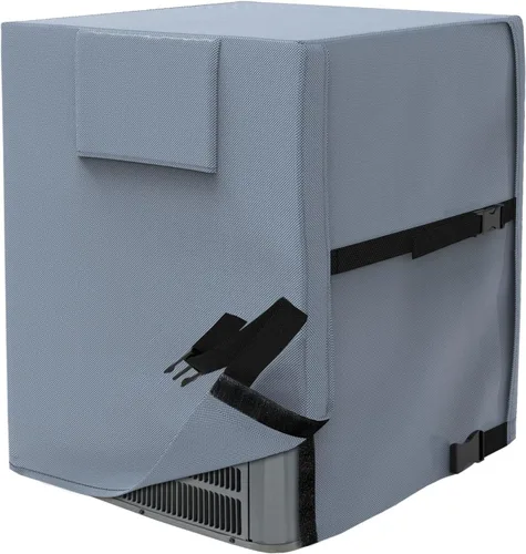Vista 8 de AKEfit Cubierta de Aire Acondicionado para Exterior, Impermeable de Servicio Pesado, Defensor de AC con Tela Oxford Duradera, Protector de AC Negro