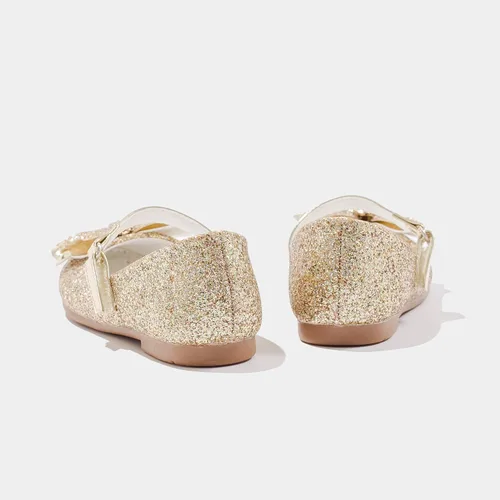 Vista 7 de Furdeour - Zapatos de vestir para niñas tipo Mary Jane, boda, fiesta, damas de honor, zapatos con brillantina, princesa, ballet, zapatos planos