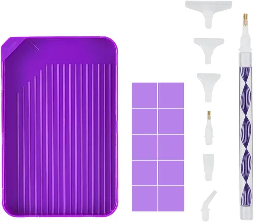 Vista 2 de KTCLCATF Kit de Herramientas y Accesorios para Pintura de Diamantes DIY de Múltiples Tamaños, Bolígrafos de Pintura para Adultos para Hacer Arte