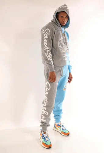 Vista 28 de SCREENSHOT Sudadera urbana de forro polar para hombre, diseño de dibujos animados de animación, parche bordado de gel
