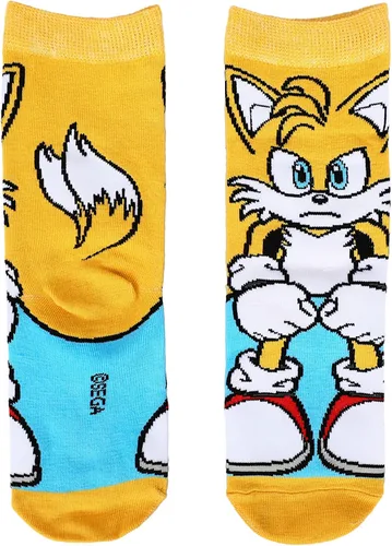 Vista 3 de Bioworld Sonic The Hedgehog Characters Youth - Paquete de 3 calcetines 360, Multi colorido