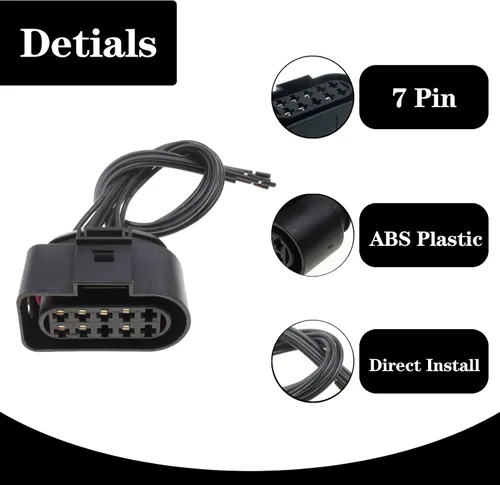Vista 5 de Conector de coleta para faros delanteros Kenworth T680, conector de coleta de faro halógeno
