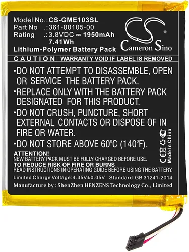 Vista 3 de Batería de 1950 mAh / 7.41 Wh para Garmin Edge 1030 PN: Garmin 361-00105-00