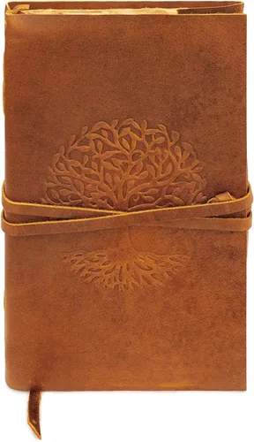 Vista 23 de Diario de cuero para mujeres y hombres, 200 páginas, 5 x 7 pulgadas, regalos para mujeres, diario de viaje, cuaderno de mujer, marcador de 7 chakras