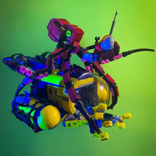 Vista 5 de Aetheria MOC - Juego de construcción de pulpo, criatura marina profunda, pulpo, bloques de construcción, ladrillos decorativos creativos