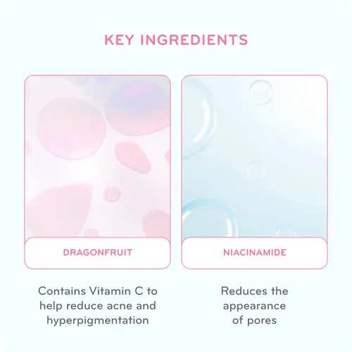 Vista 4 de pūrlisse Dragonfruit + Niacinamida Hidratante Facial - Hidratante facial para brillo y textura mejorada - Fortalece la barrera de la piel, reduce