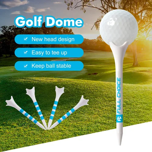 Vista 5 de 60/100 Pack Plastic Golf Tees (2-3/4"or 3-1/4"), Enhanced Durability & Stability, Designed to Reduce Friction and Side Spin