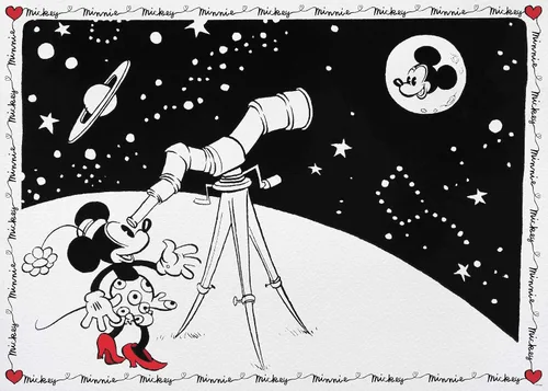 Vista 2 de Ravensburger - Rompecabezas de 1000 piezas de Disney Treasures from The Vault - Minnie Mouse & Mickey Mouse. Cada pieza es única. Exclusivo
