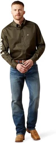 Vista 5 de Ariat Camisa de sarga con logotipo del equipo para hombre