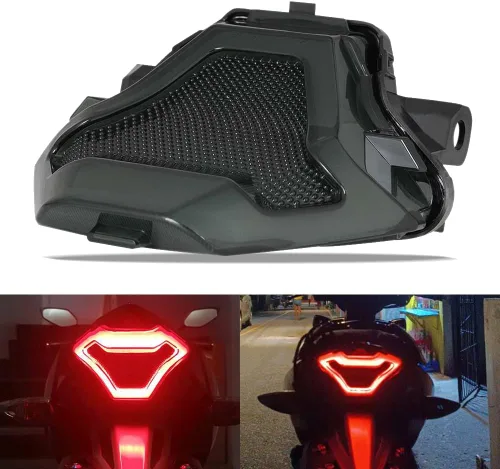 Vista 2 de Luz Trasera de Freno de Motocicleta con Señales de Giro LED de Reemplazo para Yamaha YZF R3 R25 Y15ZR MT07 FZ07 LC150