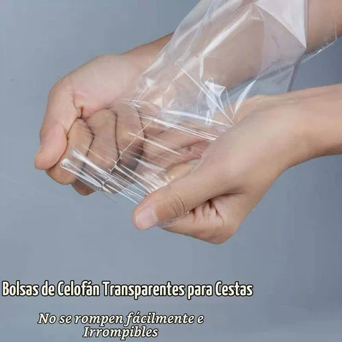 Vista 9 de Morepack Bolsas de celofán de 18 x 30 pulgadas para cestas de regalo, bolsas de cestas de celofán transparente, 10 unidades 10pcs