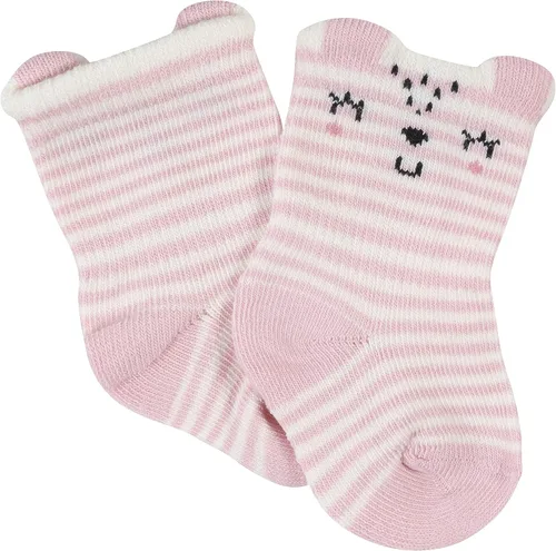 Vista 3 de Gerber Calcetines unisex para bebé, 6 pares a prueba de moños, rosa (Leopard PINK)