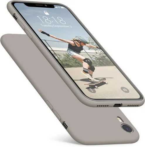 Vista 8 de DTTO Compatible con iPhone XR, silicona líquida ultra delgada, suave de primera calidad [protección contra caídas de grado militar] Funda protectora