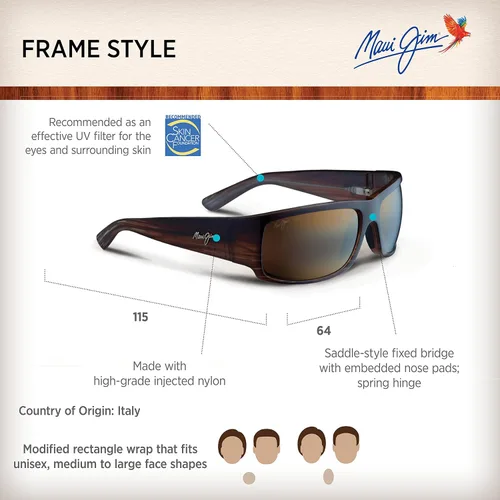 Vista 6 de Maui Jim Gafas de sol polarizadas envolventes para hombre y mujer