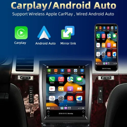 Vista 5 de Android 12 Radio de coche estéreo para Cadillac Escalade 2007-2014 10.4 pulgadas Octa-Core 4+64G Carplay inalámbrico Android Auto 4G red 5G WiFi DSP