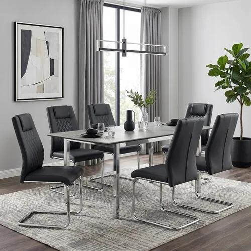 Vista 32 de gopop Juego de 4 sillas de comedor, modernas sillas de cocina y comedor con patas de metal galvanizado, sillas laterales tapizadas para comedor