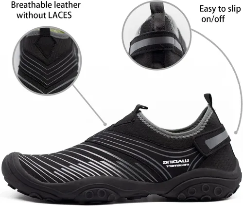 Vista 3 de Goodsaleok Zapatos de agua para hombre y mujer, secado rápido, descalzos, para playa, Brook, atléticos, deportivos, para navegar, surf, senderismo