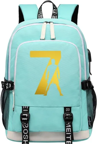 Vista 13 de Soccer Player 7 Mochila deportiva multifunción para viajes, portátil, para fanáticos del fútbol, para hombres y mujeres, negro - 2, Tamaño único