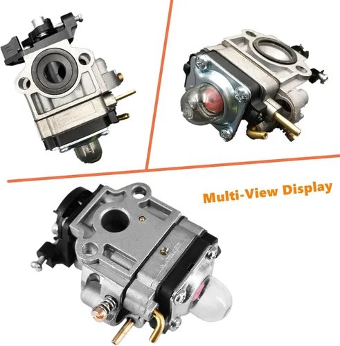 Vista 4 de Kit de carburador compatible con ventilador Ryobi Jet Fan RY25AXB 25cc soplador de gas - Sustituye 308054121, incluyendo junta y línea de combustible