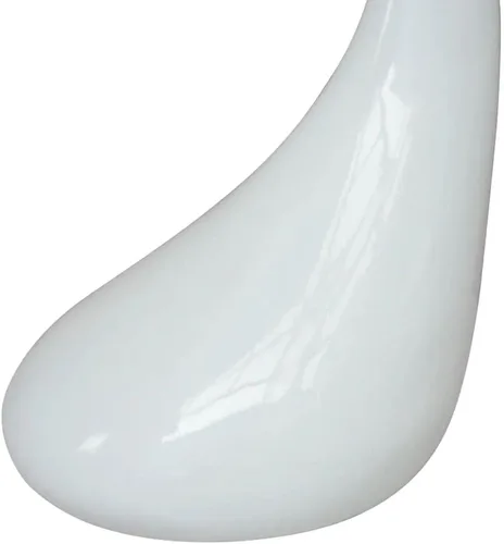 Vista 4 de Mesa de centro de 3 niveles, color blanco brillante, mesa central, mesa auxiliar, mesa para sala de estar, muebles de sala para el hogar, sala