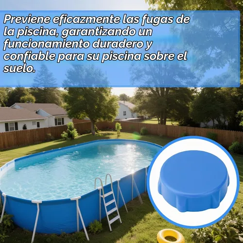 Vista 7 de P01006 - Cubierta de válvula de drenaje compatible con piscinas Coleman P6H1158ASS16 y Bestway, cubierta de válvula de drenaje de piscina, azul