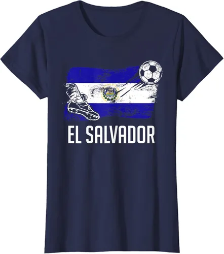 Vista 25 de Camiseta salvadoreña con bandera de fútbol salvadoreño