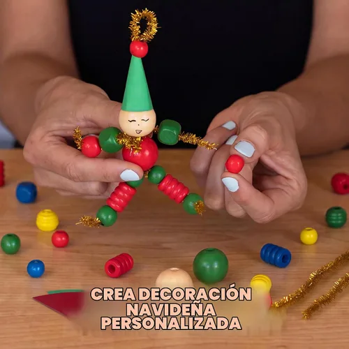 Vista 4 de READY 2 LEARN Manualidades navideñas, crea tus propios elfos de cuentas