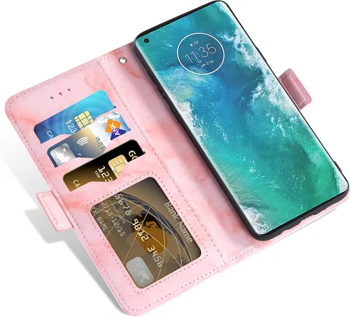 Vista 4 de Asuwish Compatible con Moto Edge Plus y protector de pantalla de vidrio templado, accesorios para celda, soporte de ranura para tarjetero, soporte