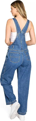 Vista 3 de Lana Roux Mono de mezclilla estilo chino estilo retro de los años 90