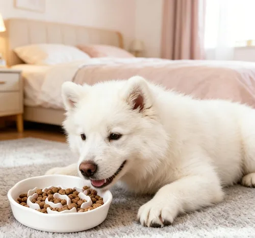 Vista 6 de Cuencos de alimentación para mascotas, cuenco de cerámica para perros de alimentación lenta – Plato pesado de comida azul para perros pequeños a