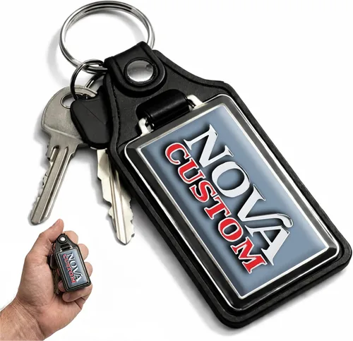 Vista 64 de Brotherhood Car Key Chain for Nova - Classic Models Keychain for Men and Blanco antiguo - Personalizado 1975