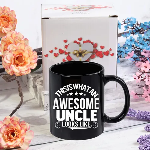 Vista 6 de Awesome Uncle Gifts This is What an Awesome Uncle Looks Like Taza impresionante tío taza de cumpleaños Día del Padre regalos para tío de sobrina
