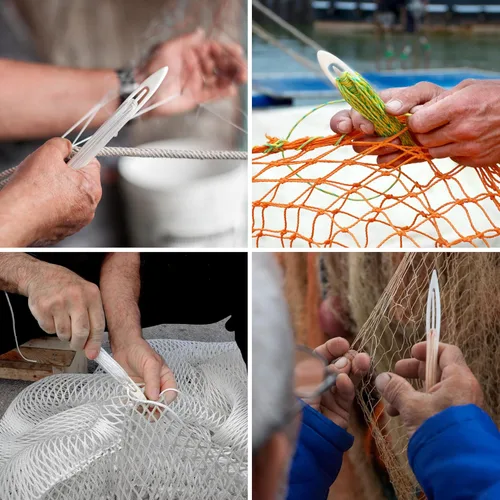 Vista 2 de AGOOL Netting Needles Shuttles Kit, 7/21pcs Plastic Weaving Needles for Net Making and Net Repair, Mesh Repairing Tool for Fishing Nets, Cast Nets