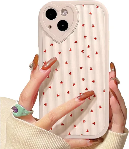 Vista 26 de Lovmooful Funda para iPhone 13 con diseño de oso lindo floral con lente de flor (Bear Flower)