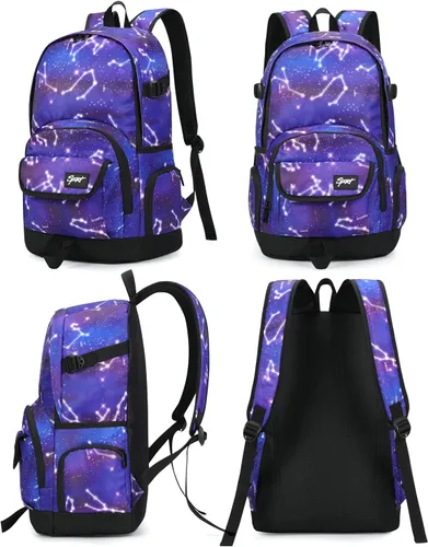 Vista 2 de Mochila escolar estilo Rickyh, mochila de viaje para hombres y mujeres, mochila ligera con compartimento para portátil, Tamaño único