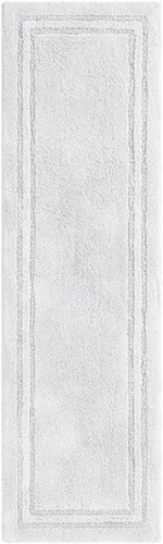 Vista 13 de Superior Cotton Washable Bath Rug, Non Slip Runner, 1 Piece Set, Black Absorbent Combed Cotton Bath Rug Runner or Rug Set, Bathroom Vanity or