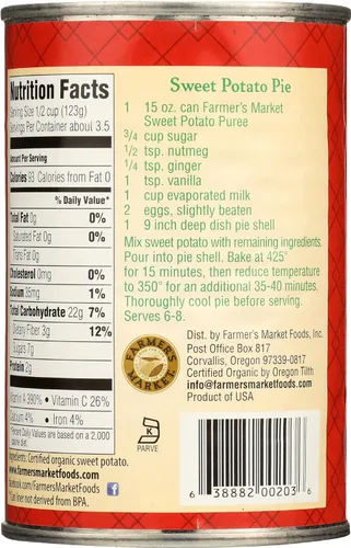 Vista 2 de FARMER 's Market Sweet purés – -de patata Orgánica 15 oz