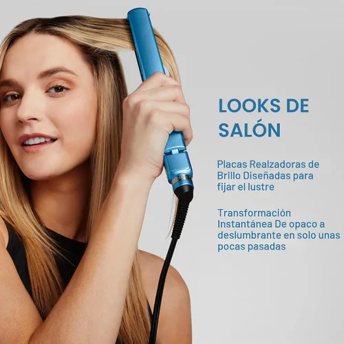 Vista 6 de BaBylissPRO Plancha plana ultrafina de 1 pulgada, plancha para el cabello, platos más cortos