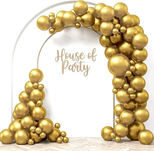 Vista 13 de HOUSE OF PARTY Globos azules metálicos: guirnalda de globos azules, globos metálicos azules de 5/12/18 pulgadas para decoraciones de graduación