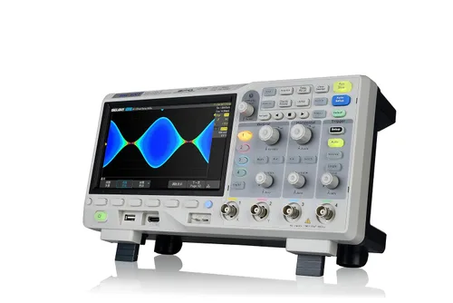 Vista 3 de Siglent Technologies SDS1104X-E - Osciloscopio digital de 100 Mhz, 4 canales, decodificador estándar, gris