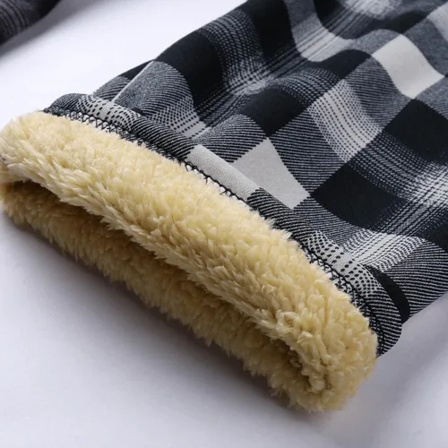 Vista 9 de Pantalones de pijama de forro polar suave para mujer, pantalones de pijama gruesos y cálidos de invierno, pantalones de pijama sueltos para el hogar