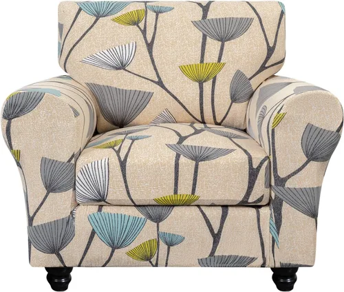 Vista 40 de SearchI Funda elástica para sofá, funda para sillón de 2 piezas con funda de cojín separada para silla, protector de muebles lavable para sala