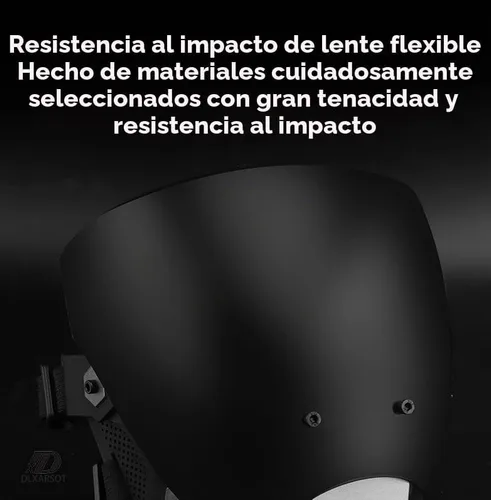 Vista 5 de Juego de máscara de casco punk de mitad/máscara de cara completa/máscara tecnológica/máscara mecánica/máscara de Airsoft, máscaras de cuernos