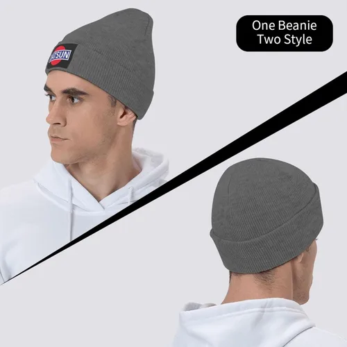 Vista 8 de MISSBIE Datsun - Gorro de punto unisex para hombre, Deep Heather, talla única