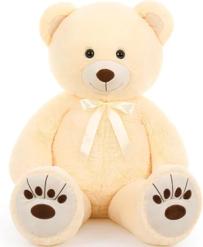 Vista 14 de MorisMos Oso de Peluche Azul Gigante, Peluche Grande de 36 pulgadas para Baby Shower, Oso de Tamaño Real para Niños, Niñas, Novia en Cumpleaños, San
