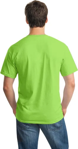 Vista 2 de Gildan Camiseta de algodón pesado para hombre, color negro, pequeño (paquete de 6), Lima