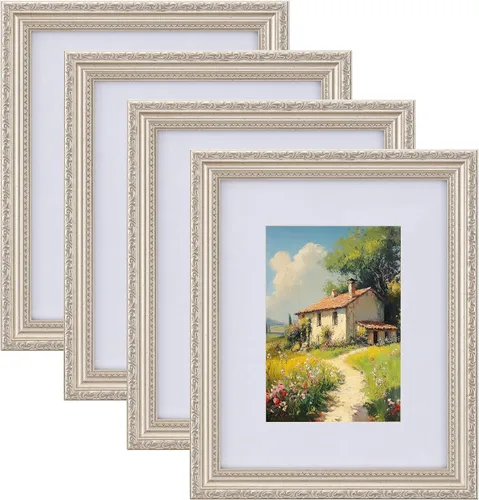 Vista 46 de eletecpro 8x10 Vintage Picture Frame, Glass Cover, Gold, 4-Pack Dorado